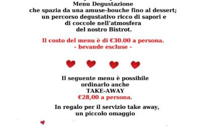 Menu degustazione San Valentino 2020