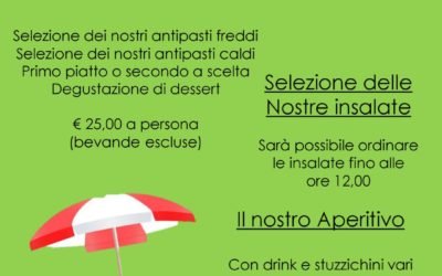 Menu degustazione Ferragosto 2019