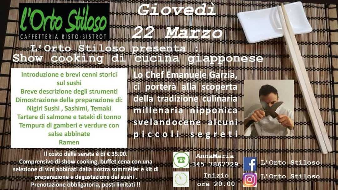 Show Cooking di cucina giapponese 22 Marzo